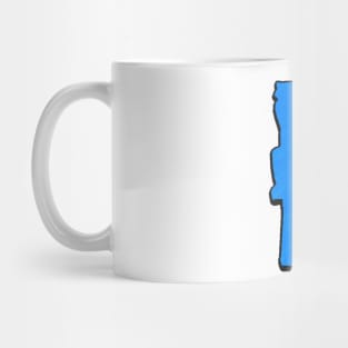 Bright Blue Vermont Outline Mug